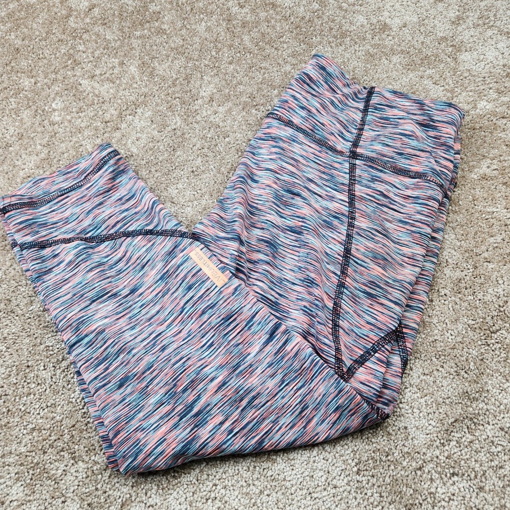 Copper Fit Live Limitless Womens Space Dye Crop Leggings Blue Orange CFMS83015 L